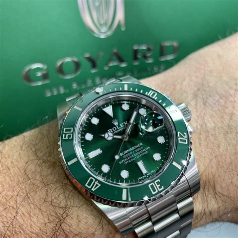 gold and green rolex submariner|submariner rolex green price.